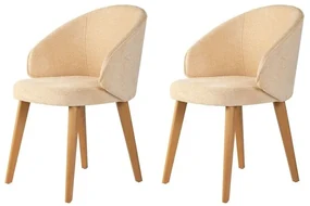 Set de scaune de sufragerie Bentley Beige and DarkOak, 2 buc.