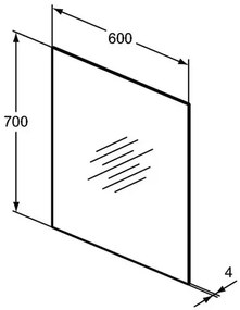 Oglinda dreptunghiulara Ideal Standard MirrorLight Ecco 60 cm