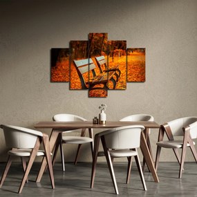 Tablou cu banca toamna (150x105 cm)
