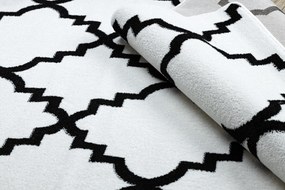 Covor Sketch - F343 cremă și negru marocani Trellis