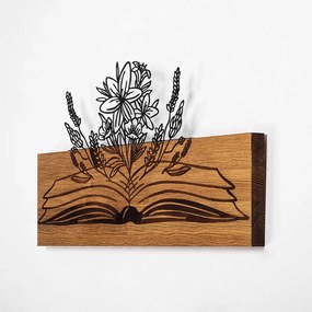 Accesoriu decorativ de perete din lemn Flower from a book