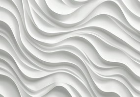 Fototapet - Valuri Albe 3D (147x102 cm)