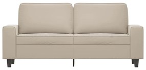 Canapea cu 2 locuri, crem, 140 cm, tesatura microfibra Crem, 174 x 77 x 80 cm