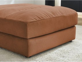 Taburet portocaliu cu tapițerie din catifea Sierra – Bobochic Paris