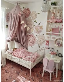 Covor pentru copii roz lavabil/țesut manual din bumbac 140x210 cm English Garden Ash Rose – Lorena Canals