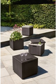 Taburet de grădină gri închis Cube – Keter