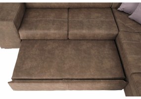 colţar, material maro/violet deschis, dreapta, LANZA