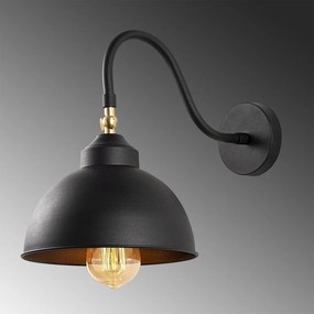 Aplică metalică Opviq lights Fotini, negru