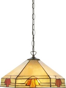 Endon 111989 - Lustră cu lanț Tiffany NEVADA 3xE27/10W/230V Ø 40 cm