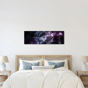 Tablou - Mandala Lotus în spațiu (cu ceas) (90x30 cm)