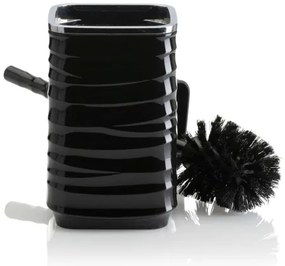 Set de baie WAVE 5 buc. negru/crom