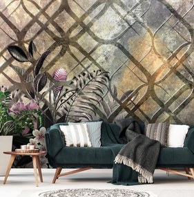 Fototapet - Plantele și ornament (152,5x104 cm)