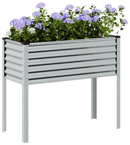 vidaXL Jardinieră de grădină, 100x45x90 cm, oțel galvanizat