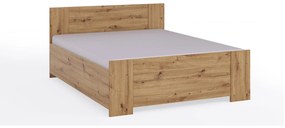 Pat matrimonial 160 cm Bonaparte P (Stejar artisan) (cu somieră). 1051451