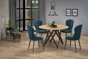 Set masa rotunda Mozambik ø120 cm + 4 scaune K366 verde inchis