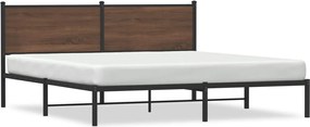 vidaXL Cadru pat metalic fără saltea, stejar maro, 180x200 cm