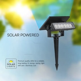 LED lampă solară 0,9W 3,7V 3000K IP65 1200mAh negru