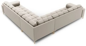 Coltar 6 locuri Bali tapitat/picioare gold – L256 x l256 x h75