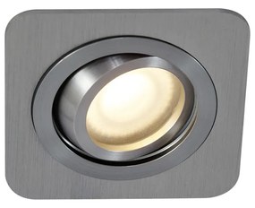 Set de 6 spoturi încastrate rotunjite Gunmetal GU10 50mm reglabile IP44 - Alberto