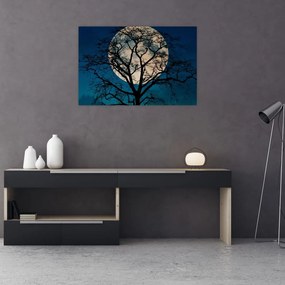 Tablou copacului cu lună plină (90x60 cm)