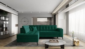 Coltar extensibil, 260x210x93 cm, Lanvin L03, Eltap (Culoare: Verde lucios - Nube 35)