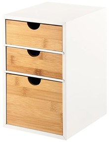 Kesper 58957 Organizator cu 3 compartimentebambus, 27 x 21 x 17 cm