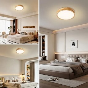 Brilagi - Plafonieră LED WOODLINE LED/24W/230V 3000/4000/6000K stejar Ø 30 cm