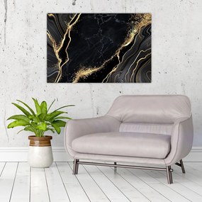 Tablou abstarcției aurii (90x60 cm)