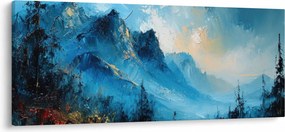 Tablou - Pictura munților (120x50 cm)