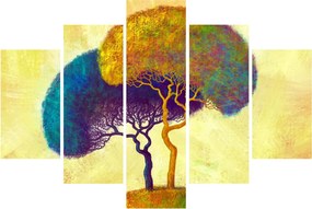 Tablou - Copaci în deal (150x105 cm)