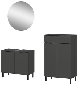 Set mobilă de baie gri antracit Arcena – Germania