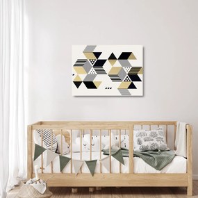 Tablou pe sticlă - Forme geometrice N⁰1 (70x50 cm)