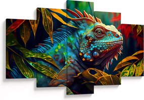 Tablou - Iguana colorată (150x105 cm)