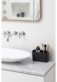 Organizator periute de dinti Cutie Brabantia ReNew 1003493, Rezistent la coroziune, Separator intern, Baza antiderapanta, Gri inchis