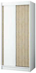 Dulap de haine 100 cm Ladonna (alb mat). 1045692