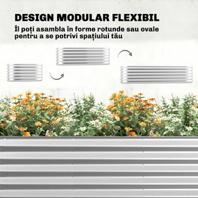 Outsunny Strat Înălțat de Grădină cu Seră și Jardinieră | Aosom Romania