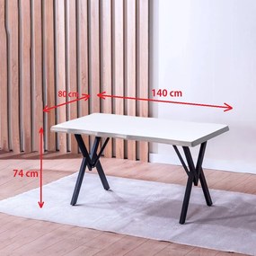 Masă Barton Alba din MDF, Pentru Bucătărie sau Living