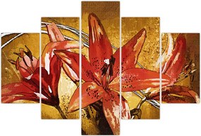 Tablou cu flori de crini (150x105 cm)