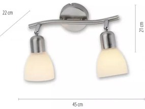 JUST LIGHT. 11952-55 - Spot de tavan KARO 2xE14/40W/230V crom mat