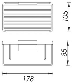 NIMCO Ki 14015-26 - Raft de perete KIBO pentru duș, crom lucios
