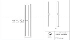 Aplica de perete LED design liniar Pars