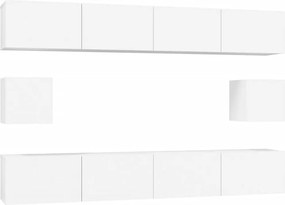 vidaXL Set dulap TV, 6 piese, alb, lemn prelucrat