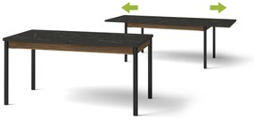 Set sufragerie extensibil Phelan P14 (Nuc warmia + Negru). 1062544