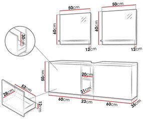 Set mobilier baie Nadalo VI (alb). 1122703