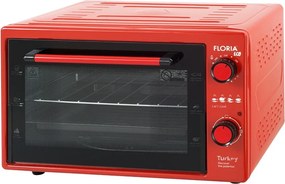 Cuptor electric Floria ZLN2898,ROSU capacitate 38 Litri, Putere 1500W, Gratar, Tava inclusa