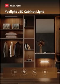 Corp de iluminat LED reîncărcabil cu senzor pentru corpuri de mobilier Yeelight 2,3W/1500 mAh 4000K 40 cm
