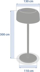 Hesperide - Lampă de masă solară LED BOLTY LED/3,7V 2600 mAh IP65 antracit