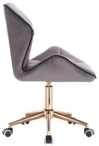 HR212K Scaun Grafit Catifea Bază Aurie