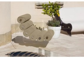 Fotolii Bej colectie KUUMO MW02, perne bej, cotiere laterale, PMMA, panouri transparente