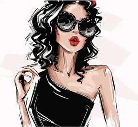 Tablou - Femeie de modă (120x50 cm)